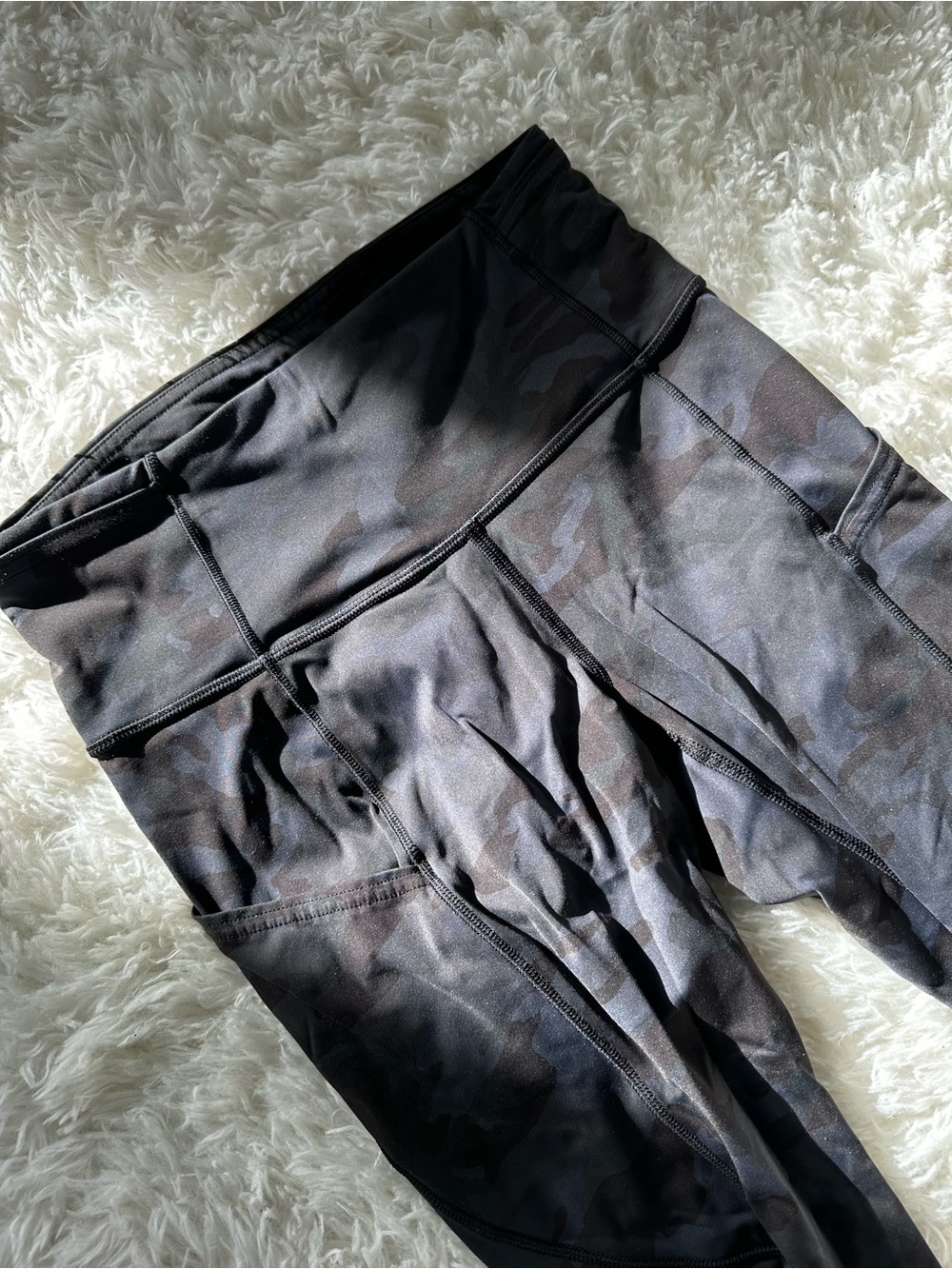 lululemon athletica Black & Dark Gray Camo High-Rise Leggings